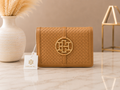 Cecilia Circle Logo Handbag – Woven Tan