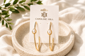 Findlay Gold Pearl Hoop Earrings