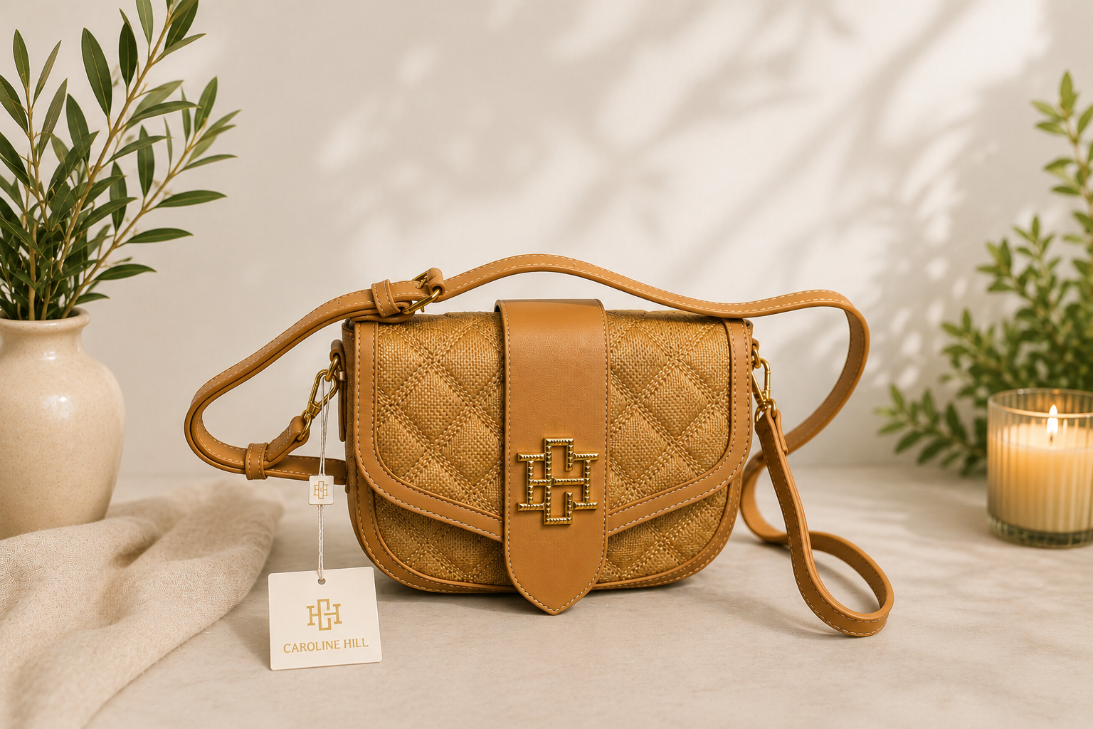 Griffin Crossbody Bag Camel Caroline Hill